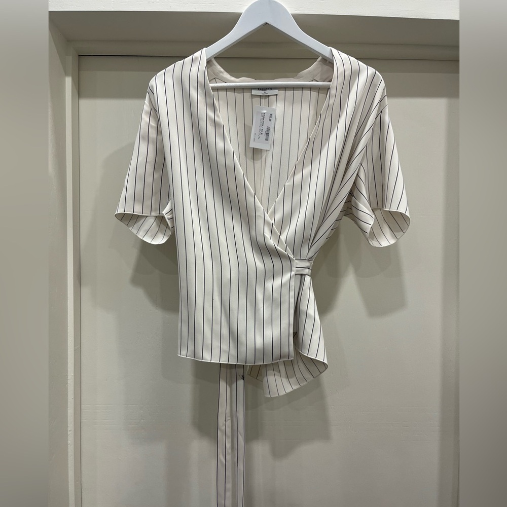 Babaton Aritzia - Cream Wrap Top - Size M